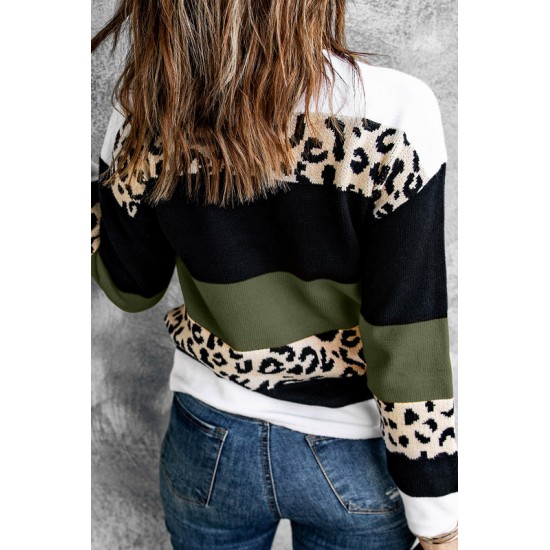 Trui Sweater Dames - Colorblock Groen - Tansim - Maat S