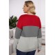 Sweatshirt Dames - Rood Gestreept - Salix - Maat XXXXL/4XL