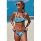 Halter Bandeau Bikini Dames 2-Delig - Tropische Print - Bhoomi - Maat S