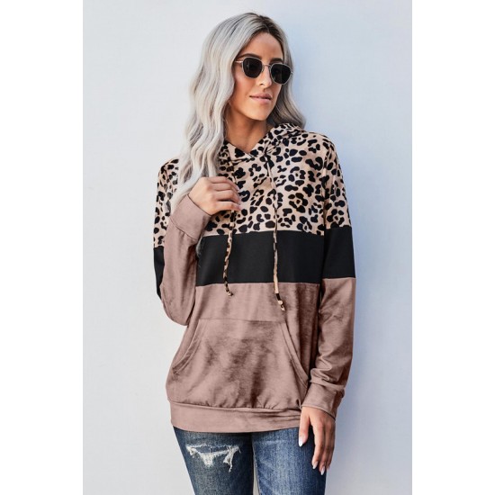 Hoodie Trui Dames - Luipaardprint Bruin - Hara - Maat S