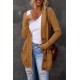 Lang Gebreide Vest Dames - Kaki - Knoopsluiting - Valentina - Maat XXL/2XL