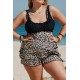Tankini 2-Delig Dames - Ruches - Luipaard - Terrens - Maat 3XL/4XL