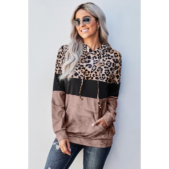 Hoodie Trui Dames - Luipaardprint Bruin - Hara - Maat S