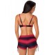 Bikini 2-Delig Push-up - Rood Zwart - Brune - Maat XXL/2XL