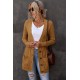 Lang Gebreide Vest Dames - Kaki - Knoopsluiting - Valentina - Maat XXL/2XL
