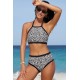 Halter Bikini 2-Delig - Luipaard - Bieke - Maat M