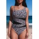 Badpak Dames - Monokini - Luipaard - Kant - Barett - Maat L