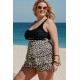 Tankini 2-Delig Dames - Ruches - Luipaard - Terrens - Maat 3XL/4XL