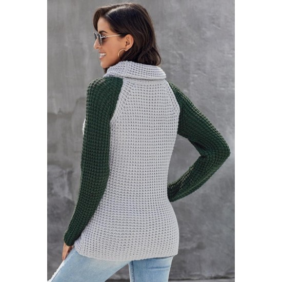Trui Sweater Dames met col - Groen - Trifona - Maat S