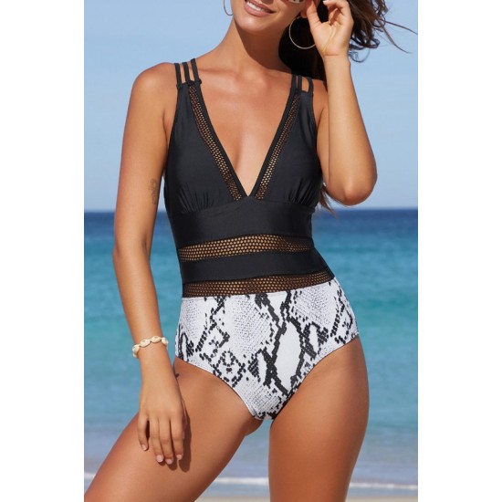 Badpak Dames - Kant - Slangenprint - Bayko - Maat S