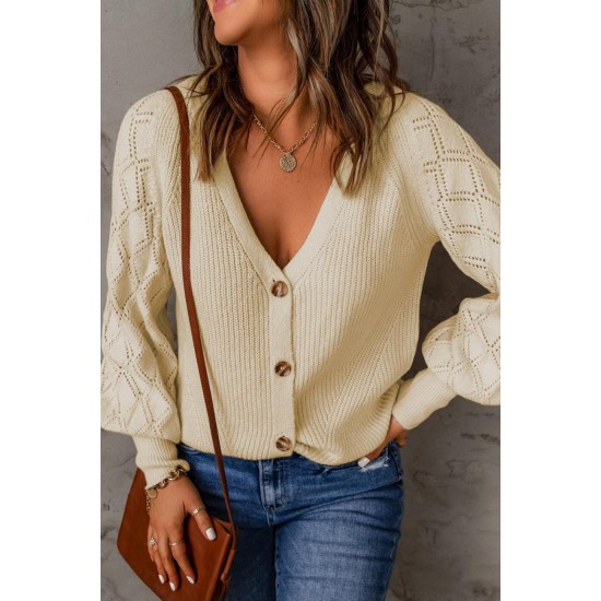 Vest Trui Dames - Pofmouw - Abrikoos - Vlinder - Maat L