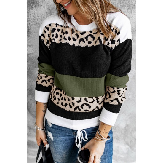 Trui Sweater Dames - Colorblock Groen - Tansim - Maat S