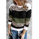 Trui Sweater Dames - Colorblock Groen - Tansim - Maat S