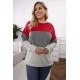 Sweatshirt Dames - Rood Gestreept - Salix - Maat XXXXL/4XL