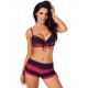Bikini 2-Delig Push-up - Rood Zwart - Brune - Maat XXL/2XL