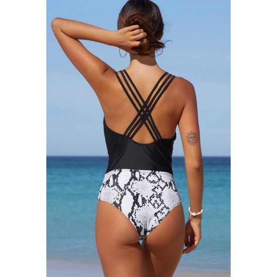Badpak Dames - Kant - Slangenprint - Bayko - Maat S